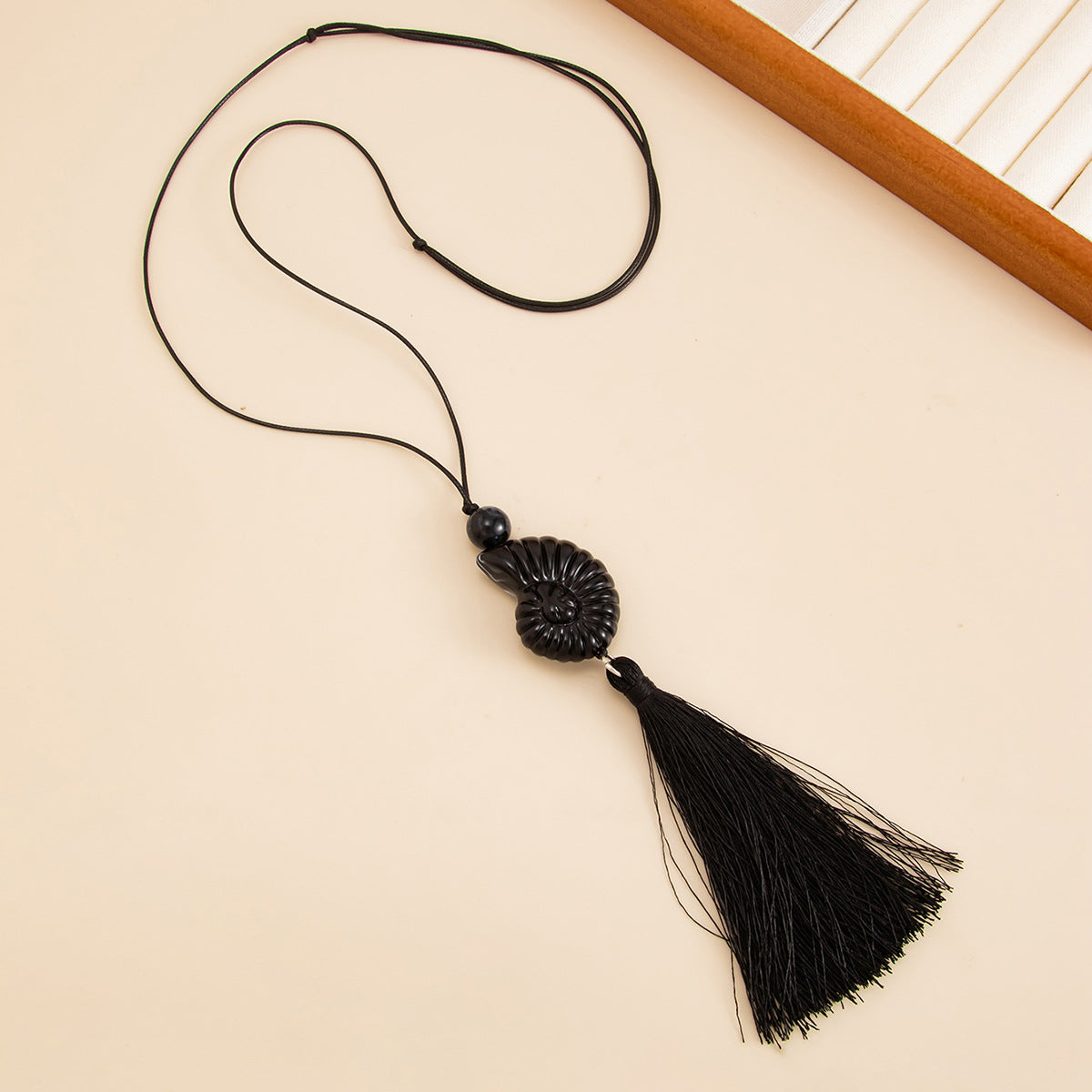 Adjustable Shell & Conch Fringe Necklace