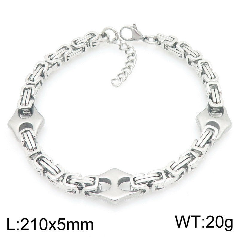 Lip Chain – Byzantine Emperor Chain Layered Pig Nose Titanium Steel Bracelet