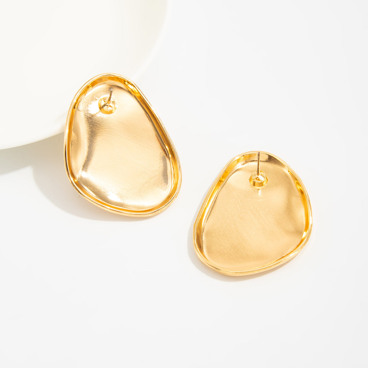 Exaggerated Geometric Metal Stud Earrings For Women By Planderful Vienna Verve Statement Jewelry