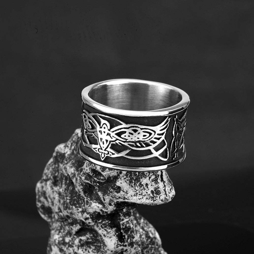European And American Jewelry Men's Stainless Steel Eagle Ring