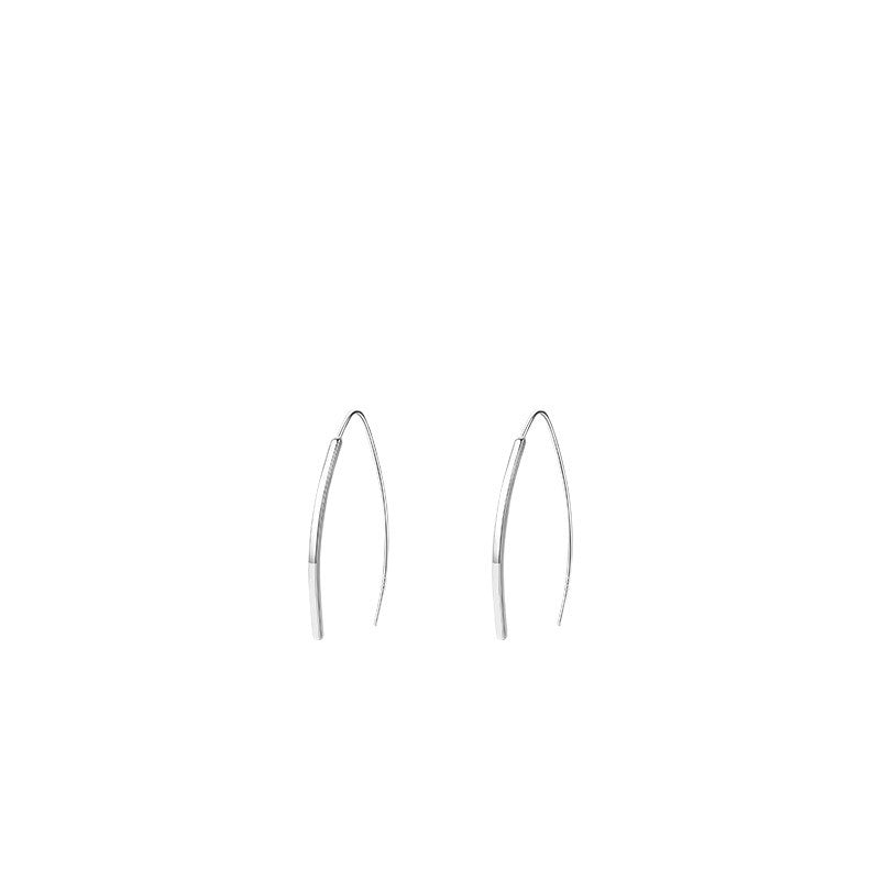 925 Sterling Silver Linear Geometric Earrings