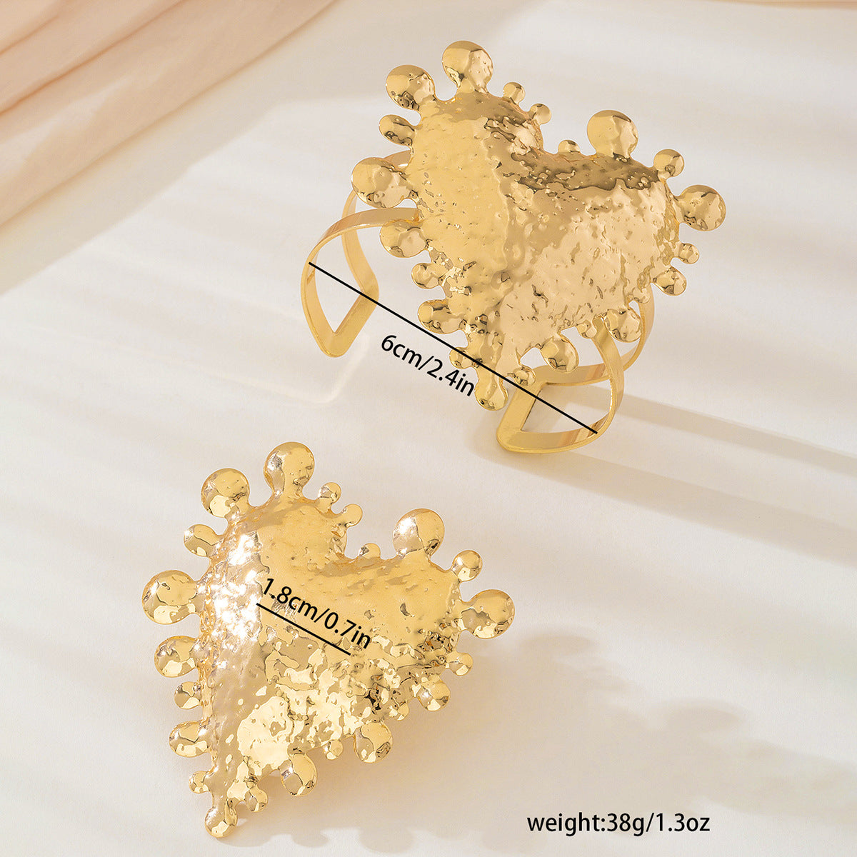 Fashionable Metal Love Ring Bracelet Set for Women