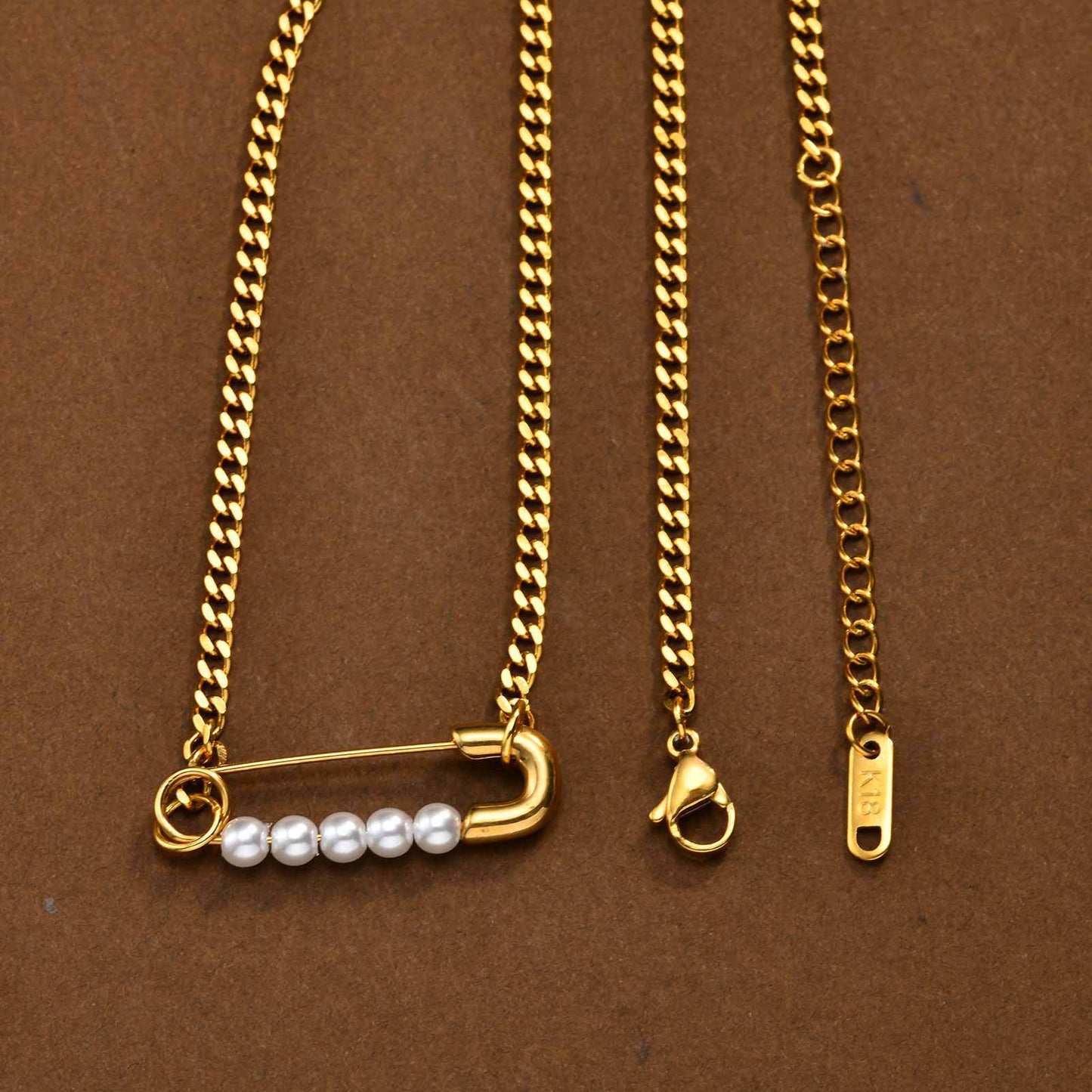 Stainless Steel Pin Daily Wear Version Of Sweet & Cool Style Girlfriend Gift Necklace