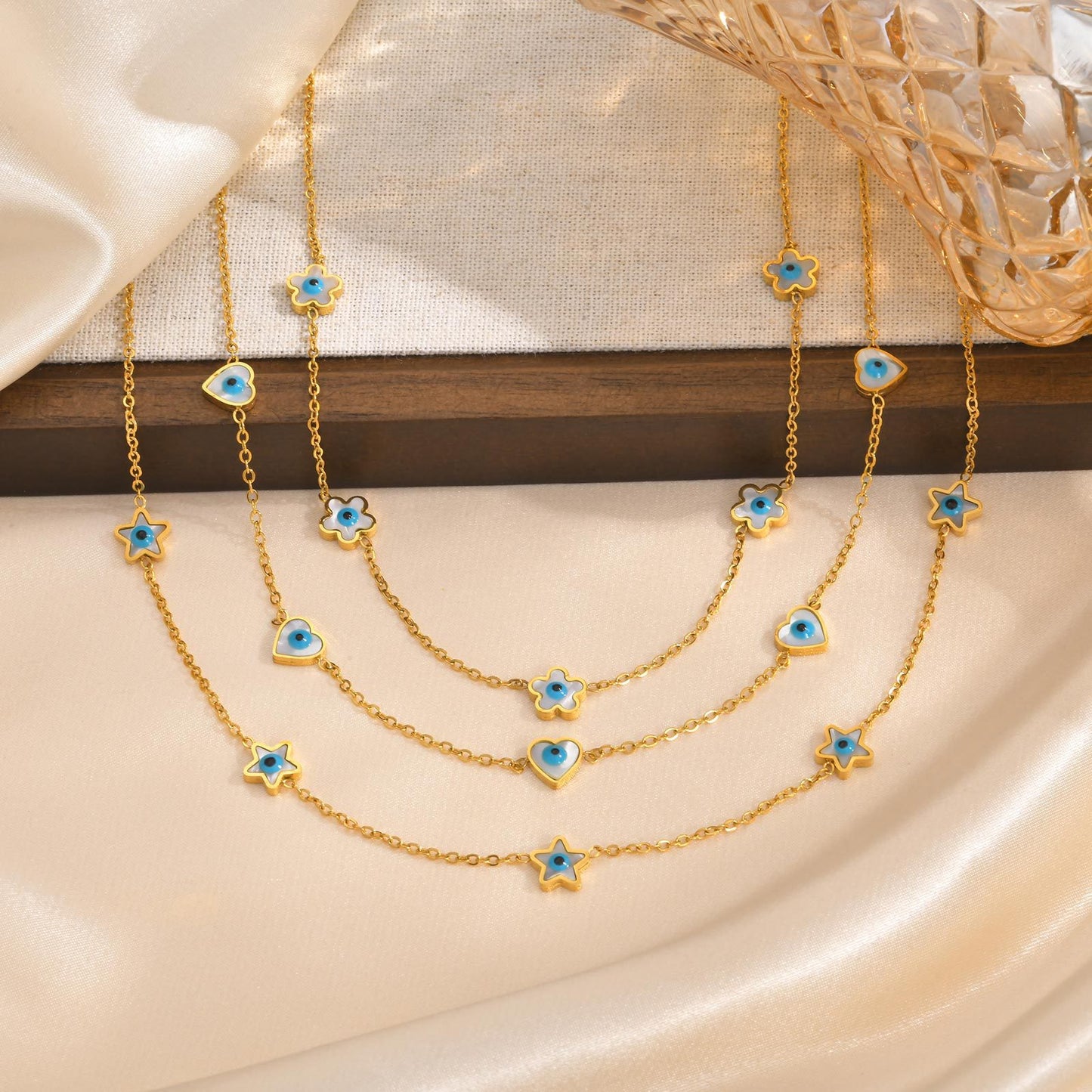 Fashion Personality Stainless Steel White Shell Necklace