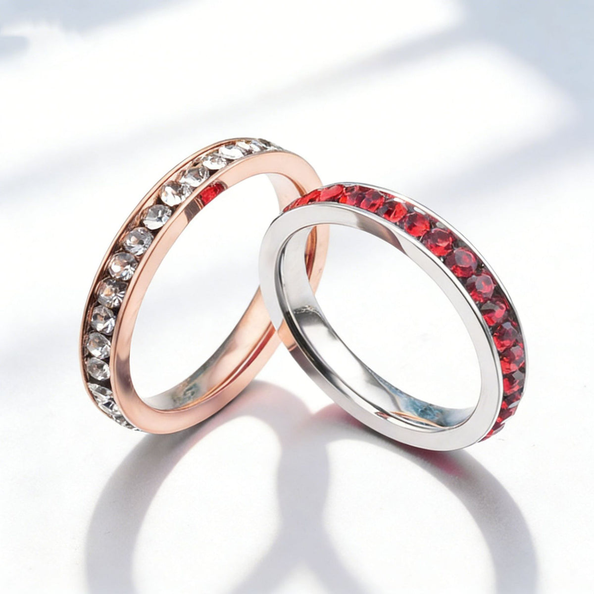 In – Pavé Zircon Women's Ring – Titanium