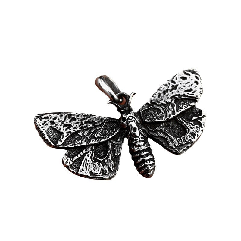 Stainless Steel Moth Pendant – Titanium Steel Men's Pendant Necklace
