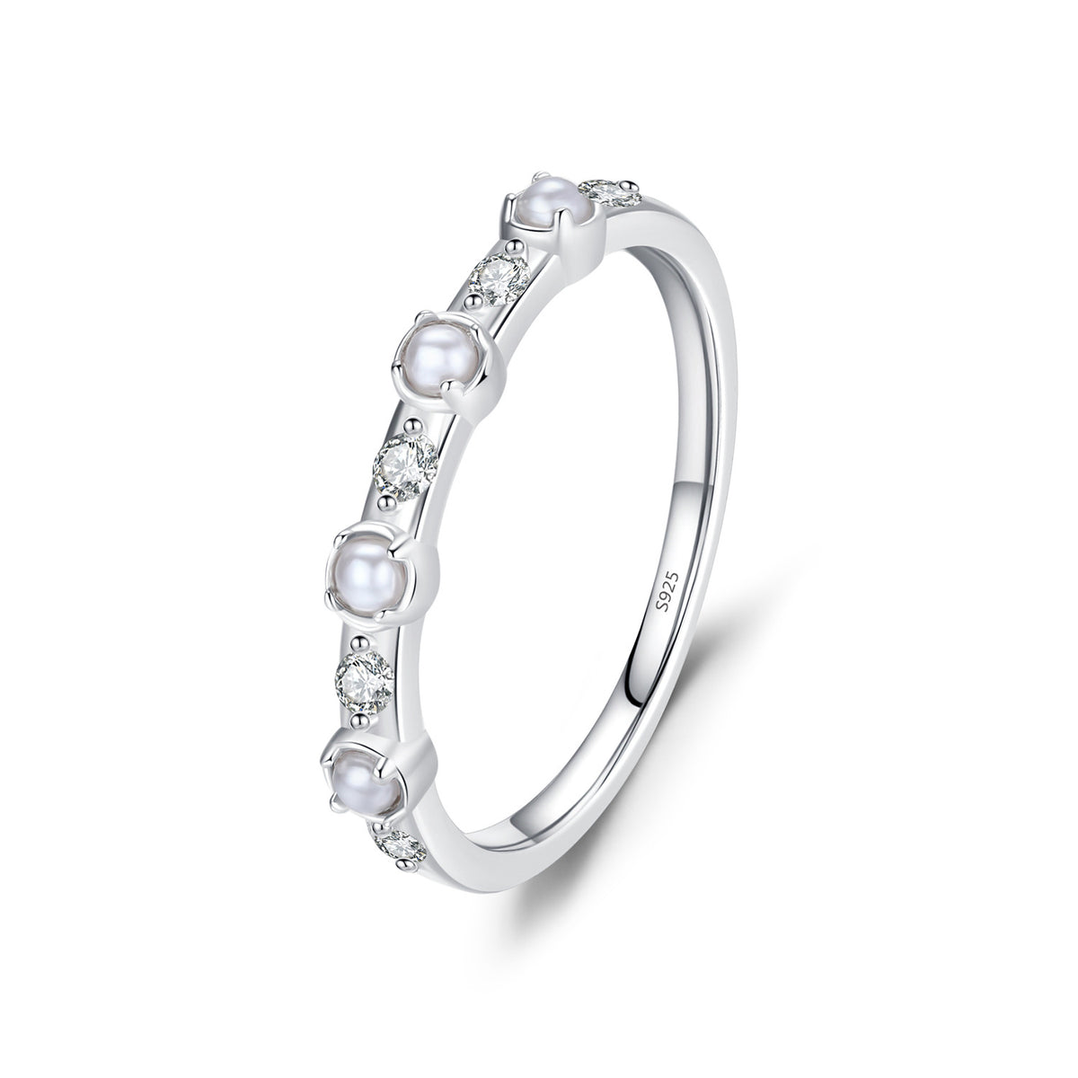 925 Sterling Silver Classic Pearl Ring