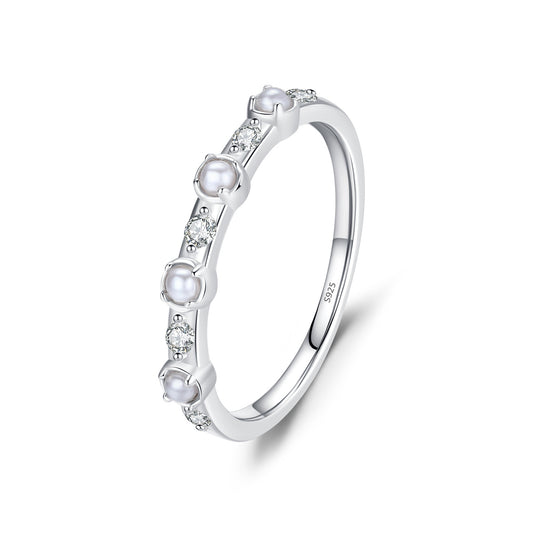 925 Sterling Silver Classic Pearl Ring
