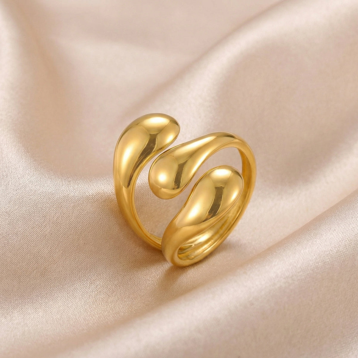 Stainless Steel Geometric Line Opening Version Design Ring
