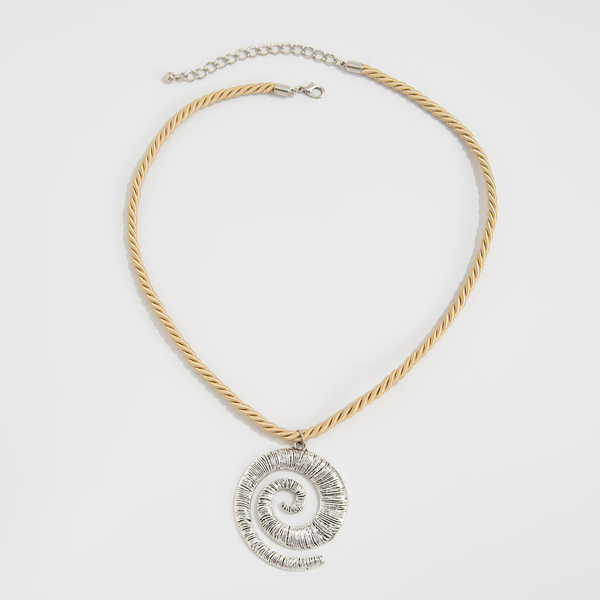 Lava Cross & Ocean Pearl Fringe Necklace