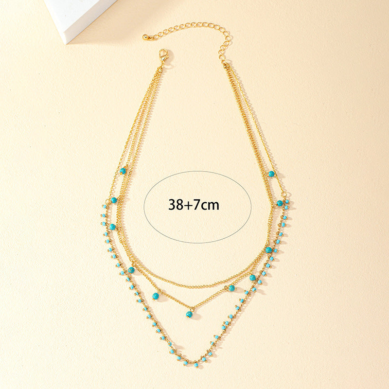 Sleek and Elegant Layered Collarbone Necklace - Vienna Verve Collection