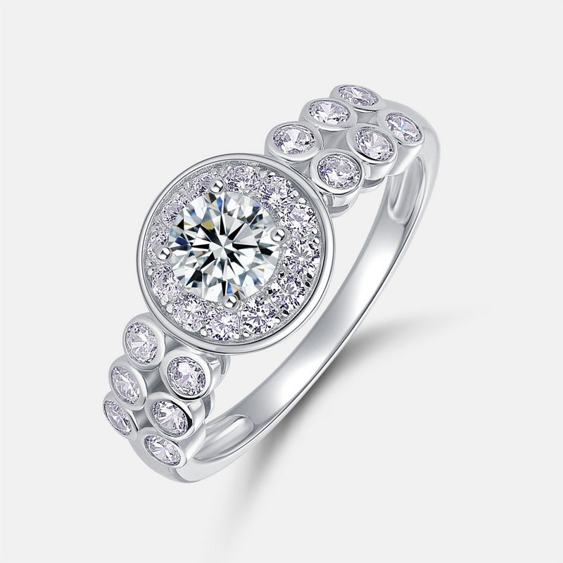 Planderful Classic Moissanite Sterling Silver Ring – 5 × 5 mm, 0.45 ct
