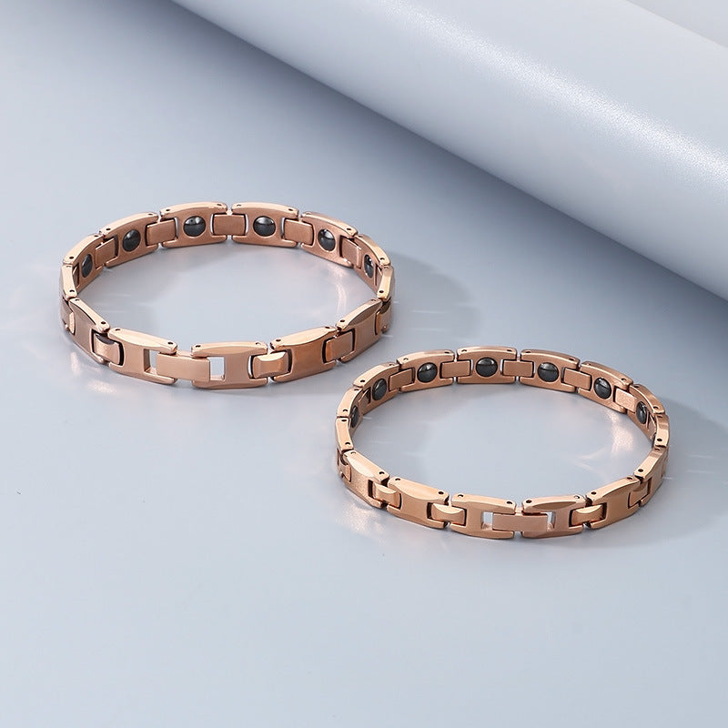 Planderful Magnetic Couple Bracelet Tungsten Steel Unisex