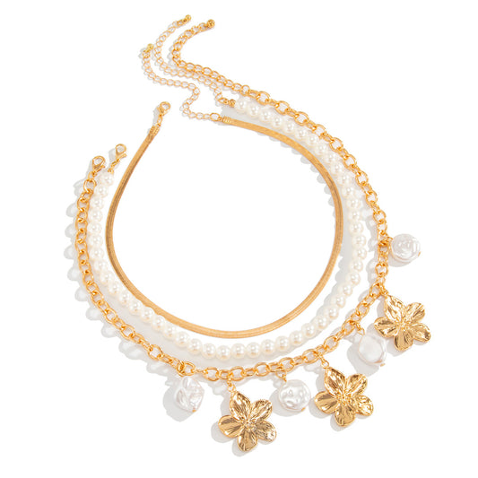 Planderful Vienna Verve Necklace – Elegant Imitation Pearl Design