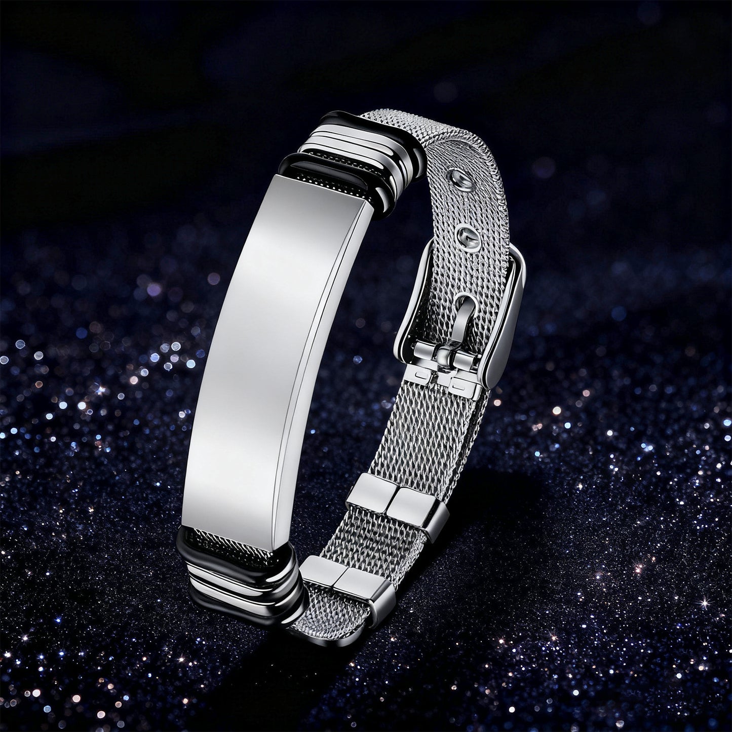 Planderful Premium Stainless Steel Mesh Bracelet Adjustable Unisex Gift For Men Women Teens