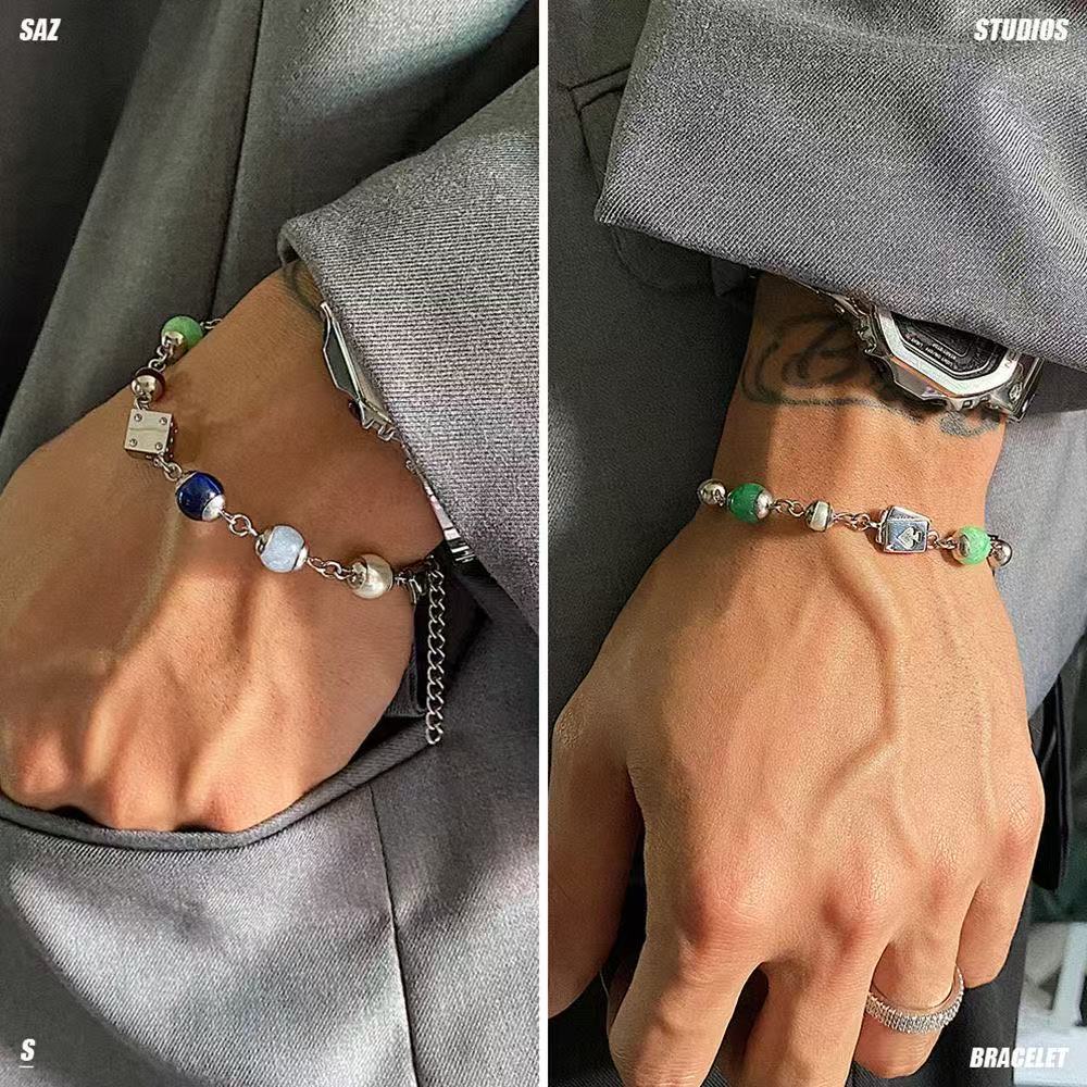 Planderful Jewelry Beaded Color Necklace Steel Chain Elegant Everyday Necklace For Women