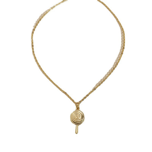 Sweet Metal Lollipop Pendant Necklace - Vienna Verve Collection