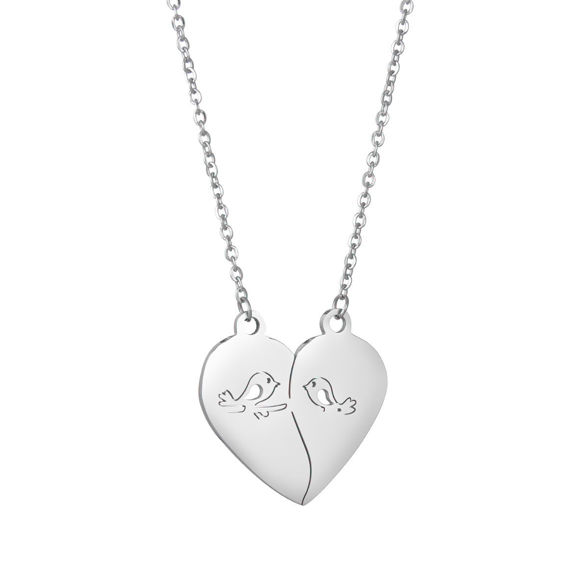 Elegant Stainless Steel Love Pendant Couple Necklace - Wholesale Jewelry from Reputable Factory
