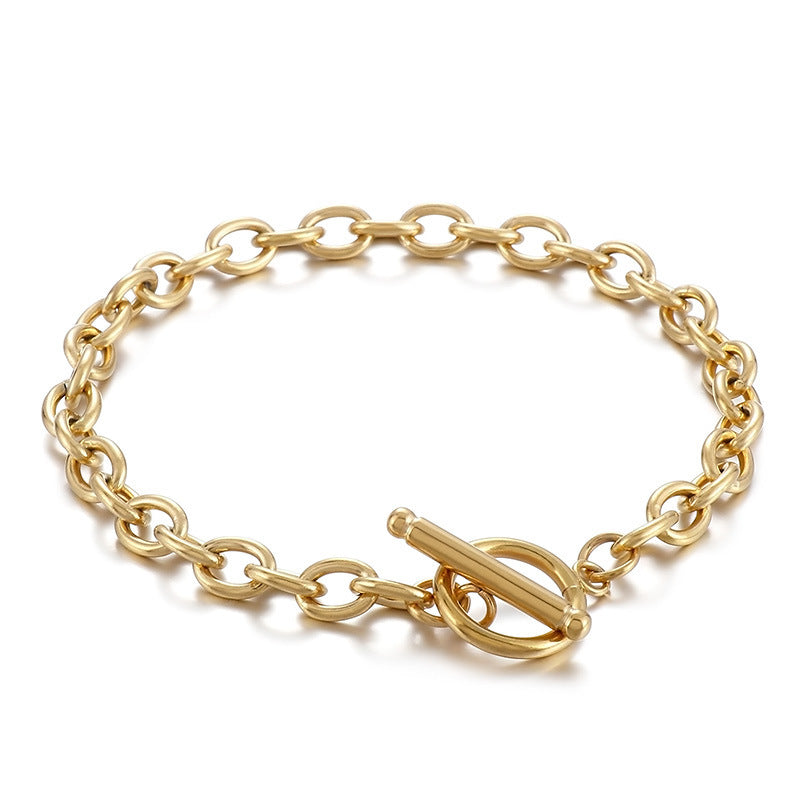 Planderful Jewelry Stainless Steel Cross Buckle Bracelet