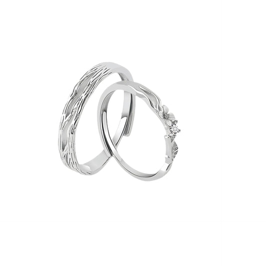 Planderful Sterling Silver Couple Ring Everyday Genie Adjustable Unisex Gift For Lovers