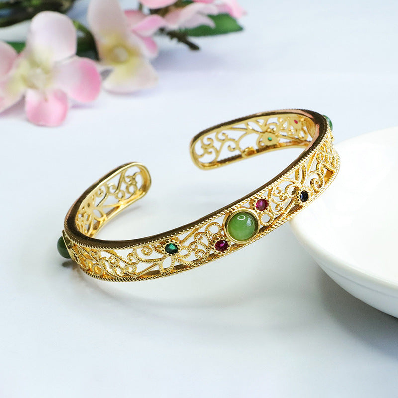 Hetian Jasper Open Bangle