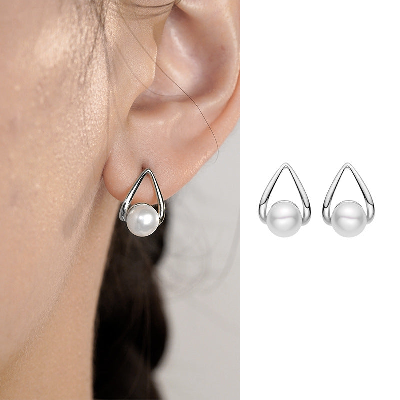 Pearl Earrings S925 Stud Earrings Silver Needle Wholesale