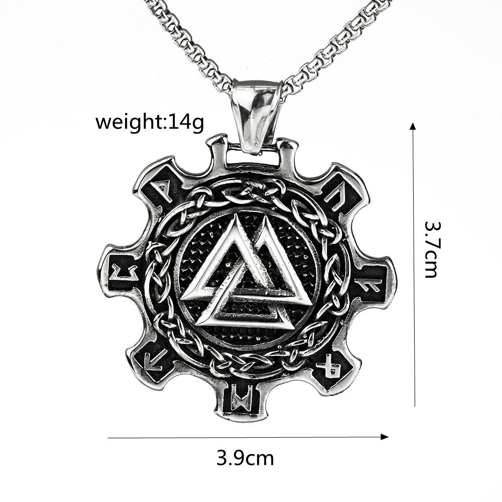 Planderful Viking Rune Pendant For Men Stainless Steel