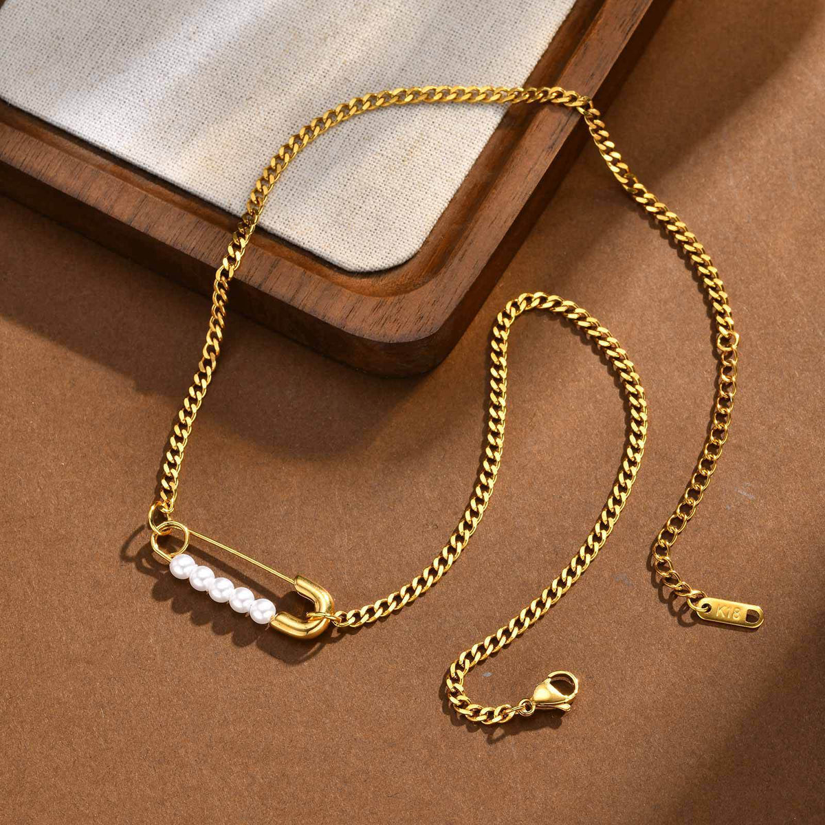 Stainless Steel Pin Daily Wear Version Of Sweet & Cool Style Girlfriend Gift Necklace
