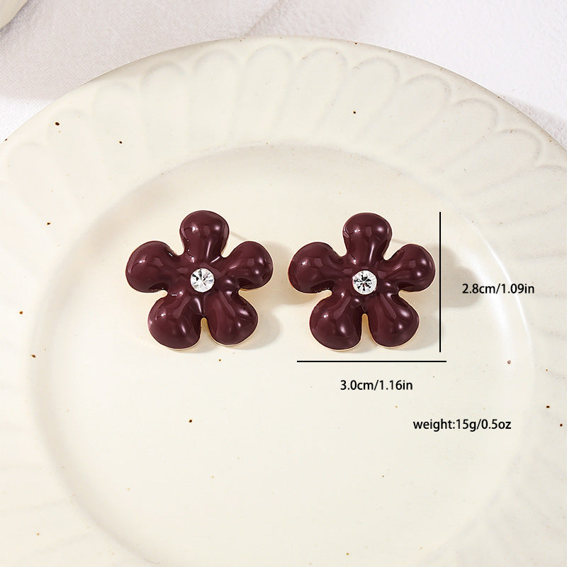 Planderful Vienna Verve Earrings – Summer Fresh Metal Color Zircon-Encrusted Design