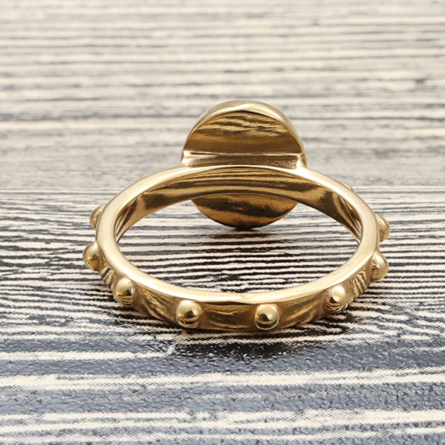 Titanium Steel Retro Punk Saintess Muse Ring for Men - European and American Style