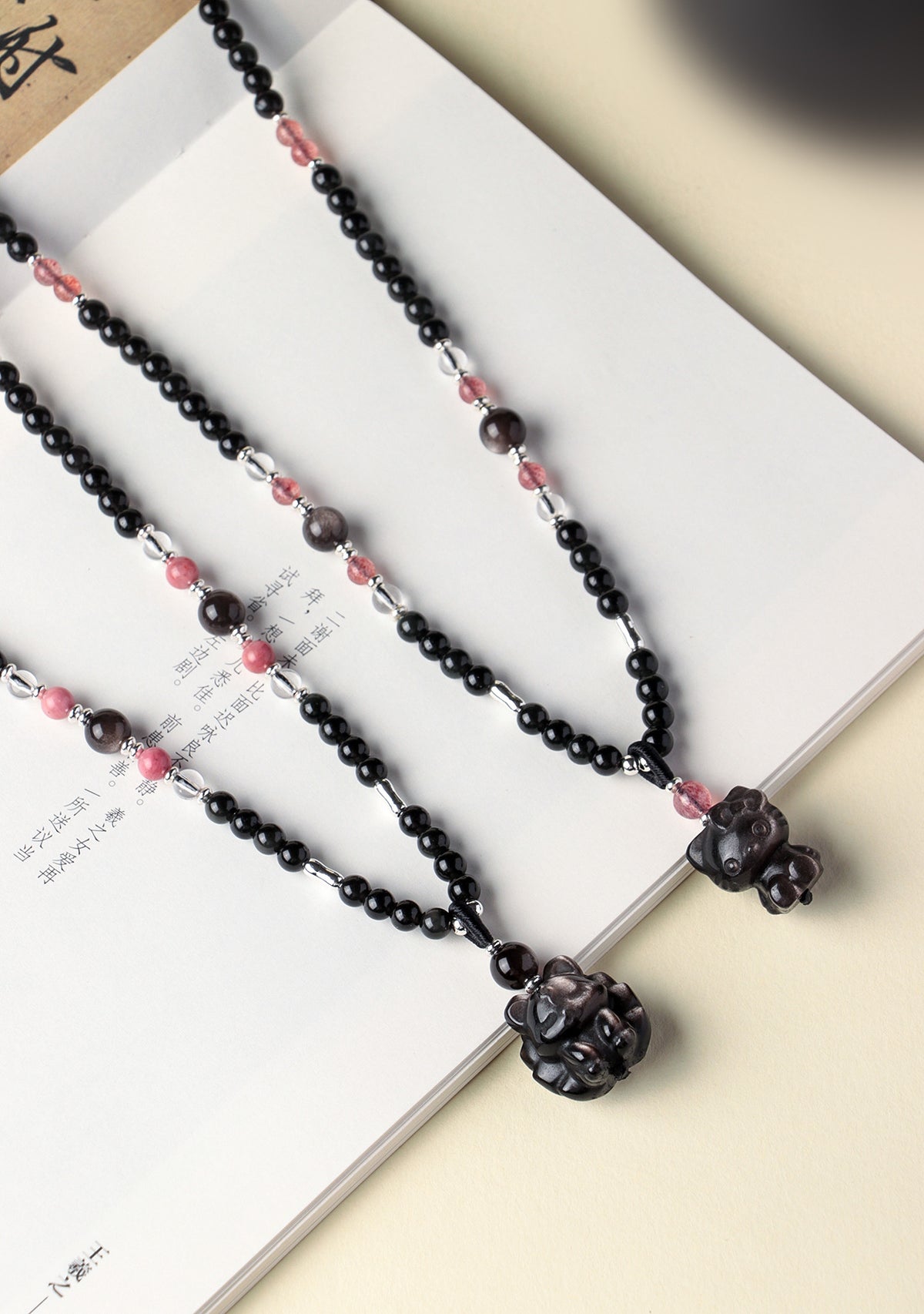 Aquamarine Obsidian Pendant Necklace