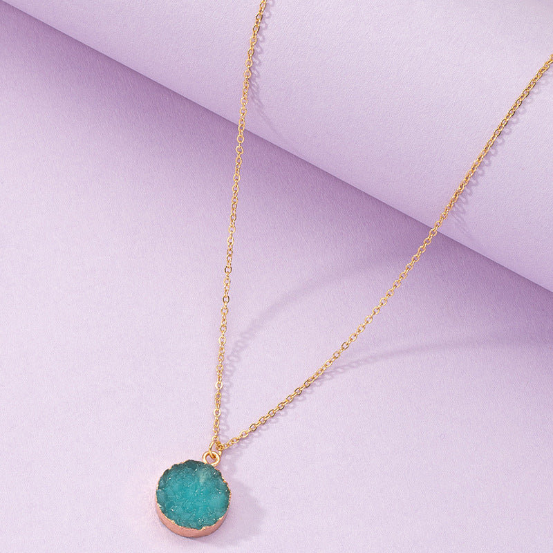 Luxurious Crystal Sprout Necklace with Enamel Detail