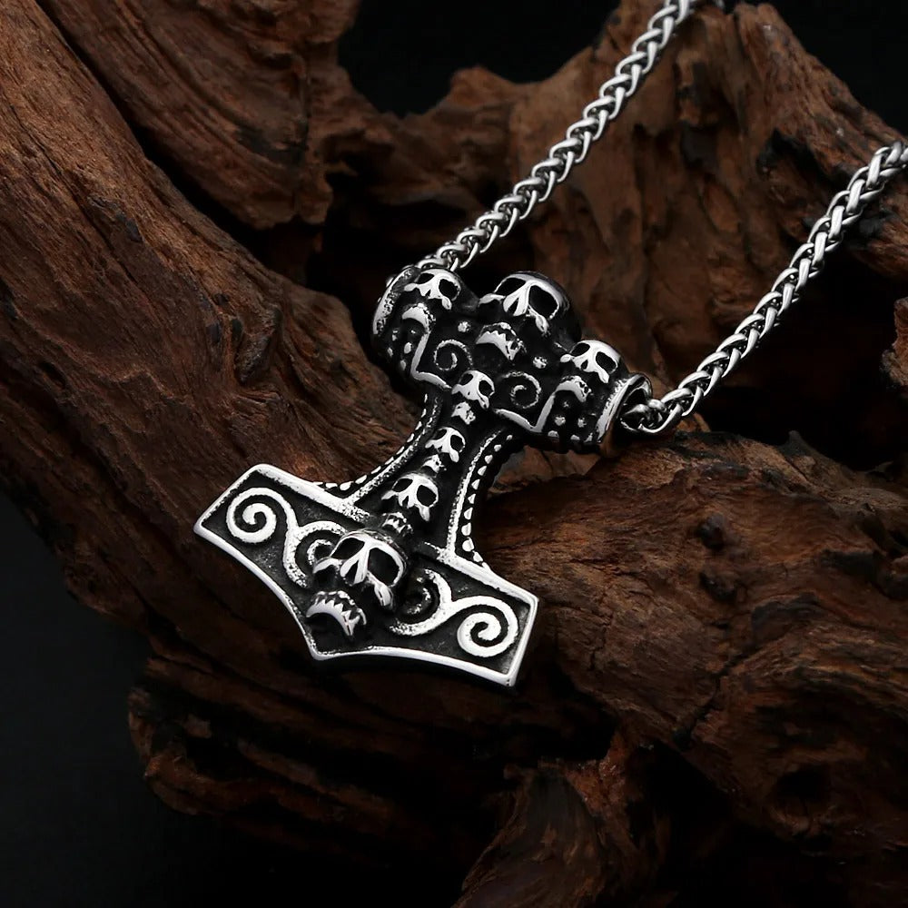 Punk Skull Stainless Steel Men's Pendant Necklace