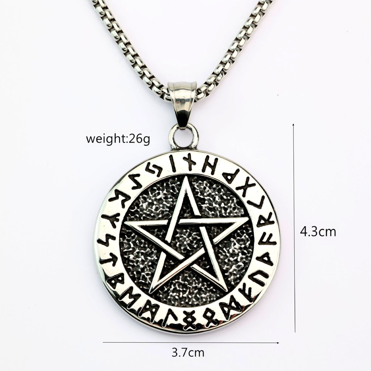Vintage Viking Stainless Steel Men's Pendant Necklace