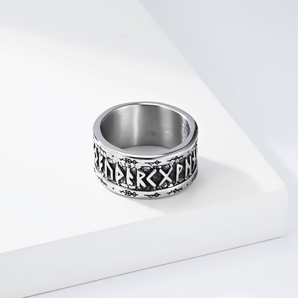 Stainless Steel Viking Rune Vintage Ring