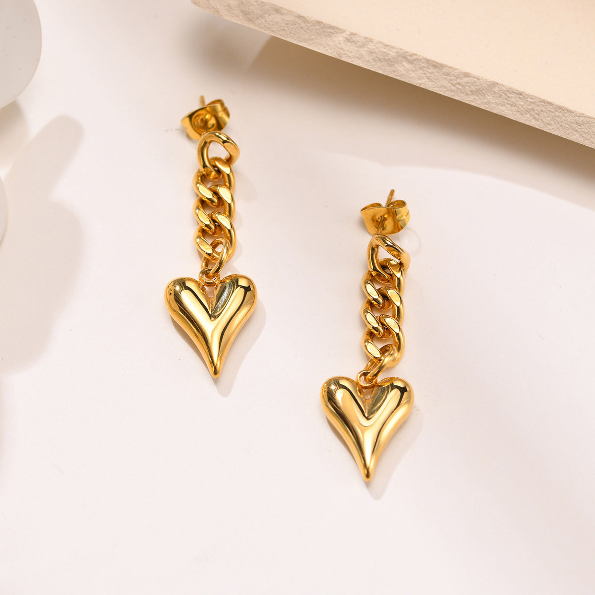 Stainless Steel Heart Earrings