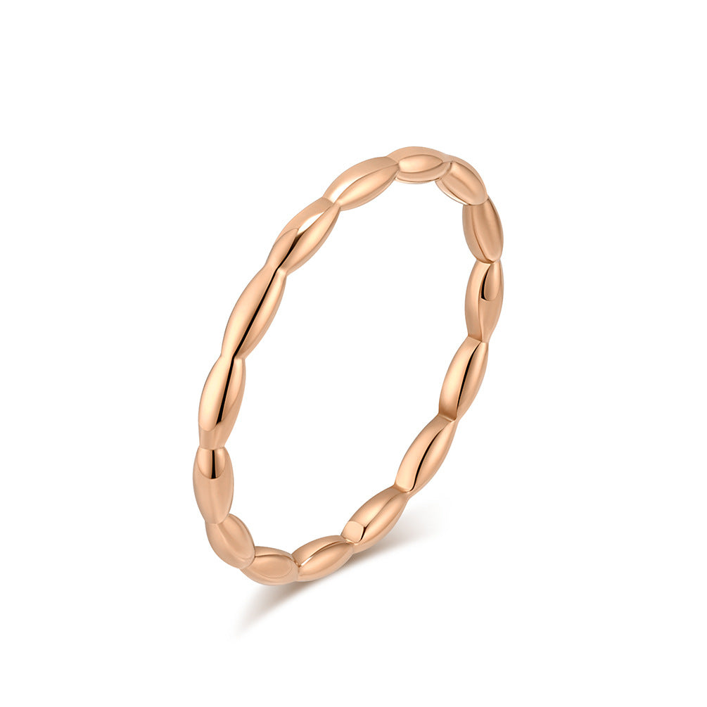 Planderful Everyday Genie Steel Water Drop Geometric Ring for Women Fashion Daily Wear