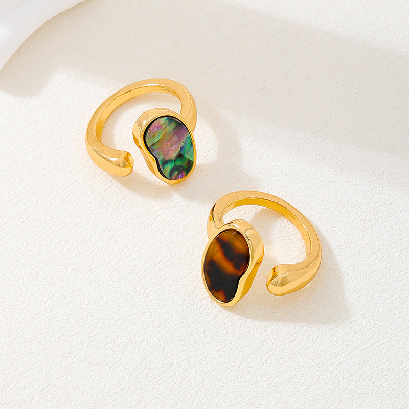 Fashionable Leopard Print Gemstone Ring for Women by Planderful