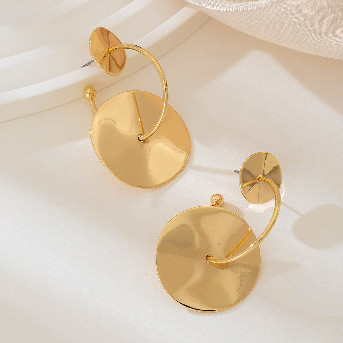 Planderful Vienna Verve Earrings – Bold Metal Geometry Design