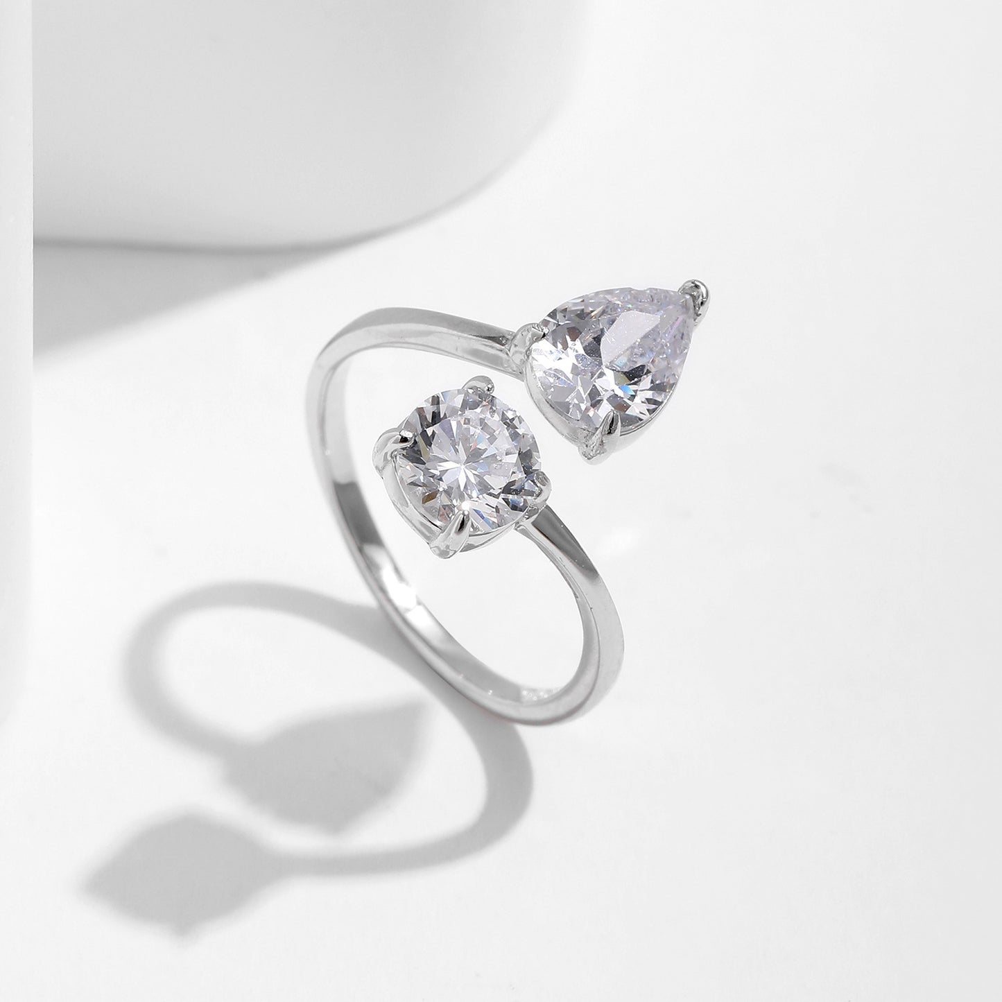Planderful Everyday Genie Ring – Unique Asymmetric Design with Zircon Detail