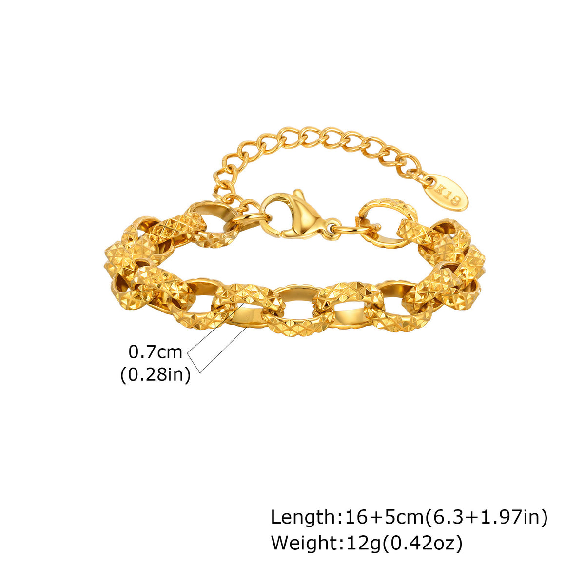 Handmade Chain Personalized Stacked Stainless Steel Bracelet