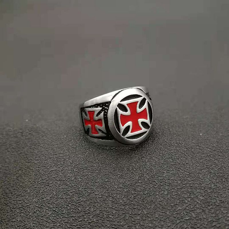 Planderful Everyday Genie Men's Stainless Steel Ring Epoxy Retro Punk Personalized For Men