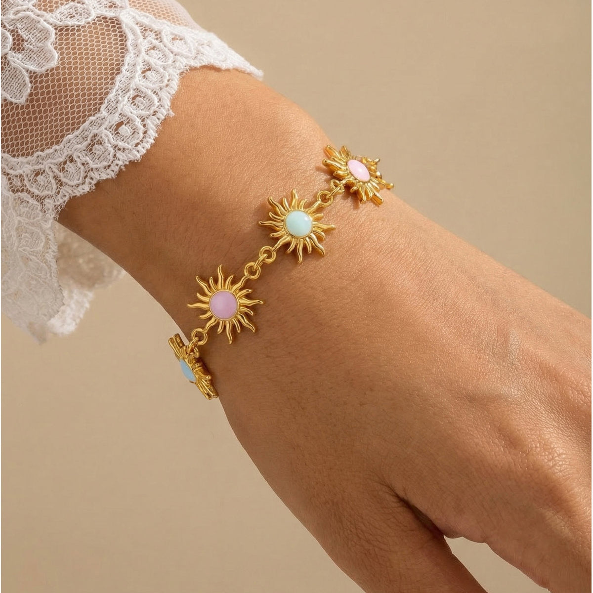 Zircon Textured Stainless Steel Bracelet Unisex