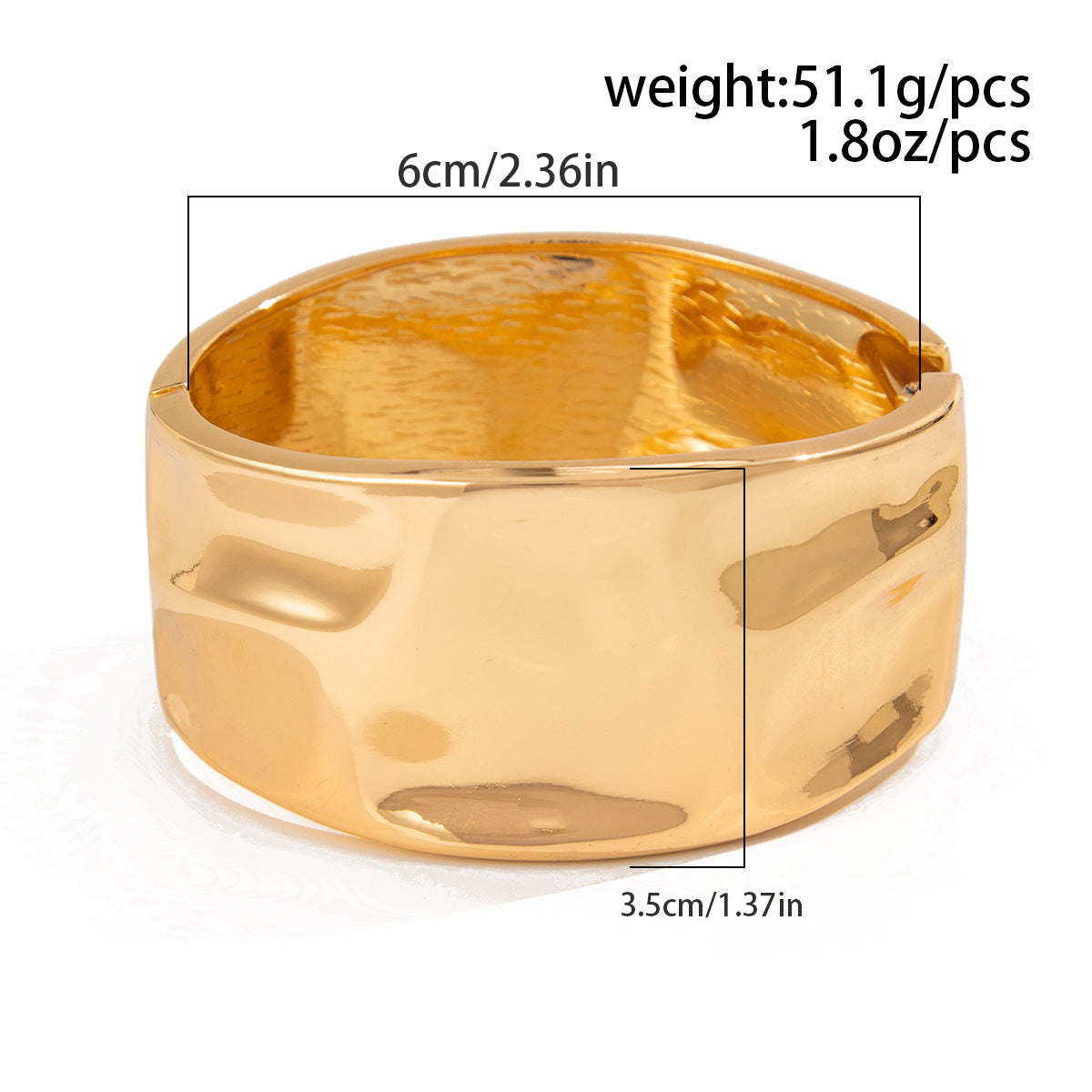 Bracelet Liquid Metal Smooth Spring Bracelet Geometric Wind Texture Wide Bracelet