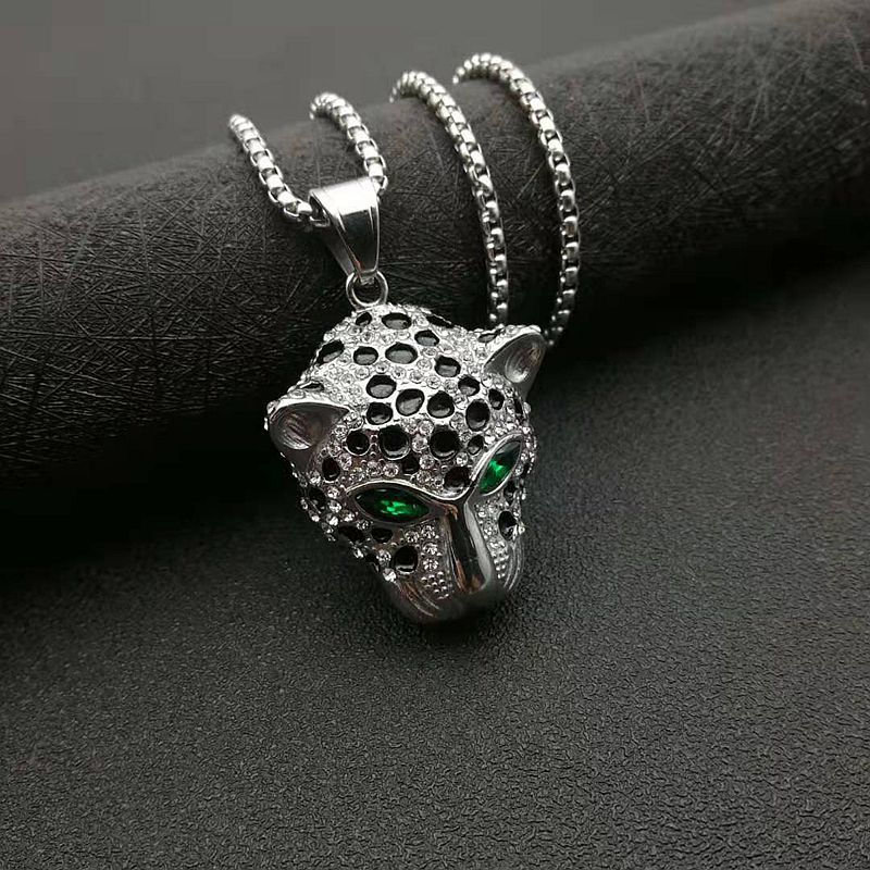 Zircon Necklace – Luxury Hip Hop Leopard Pendant Planderful