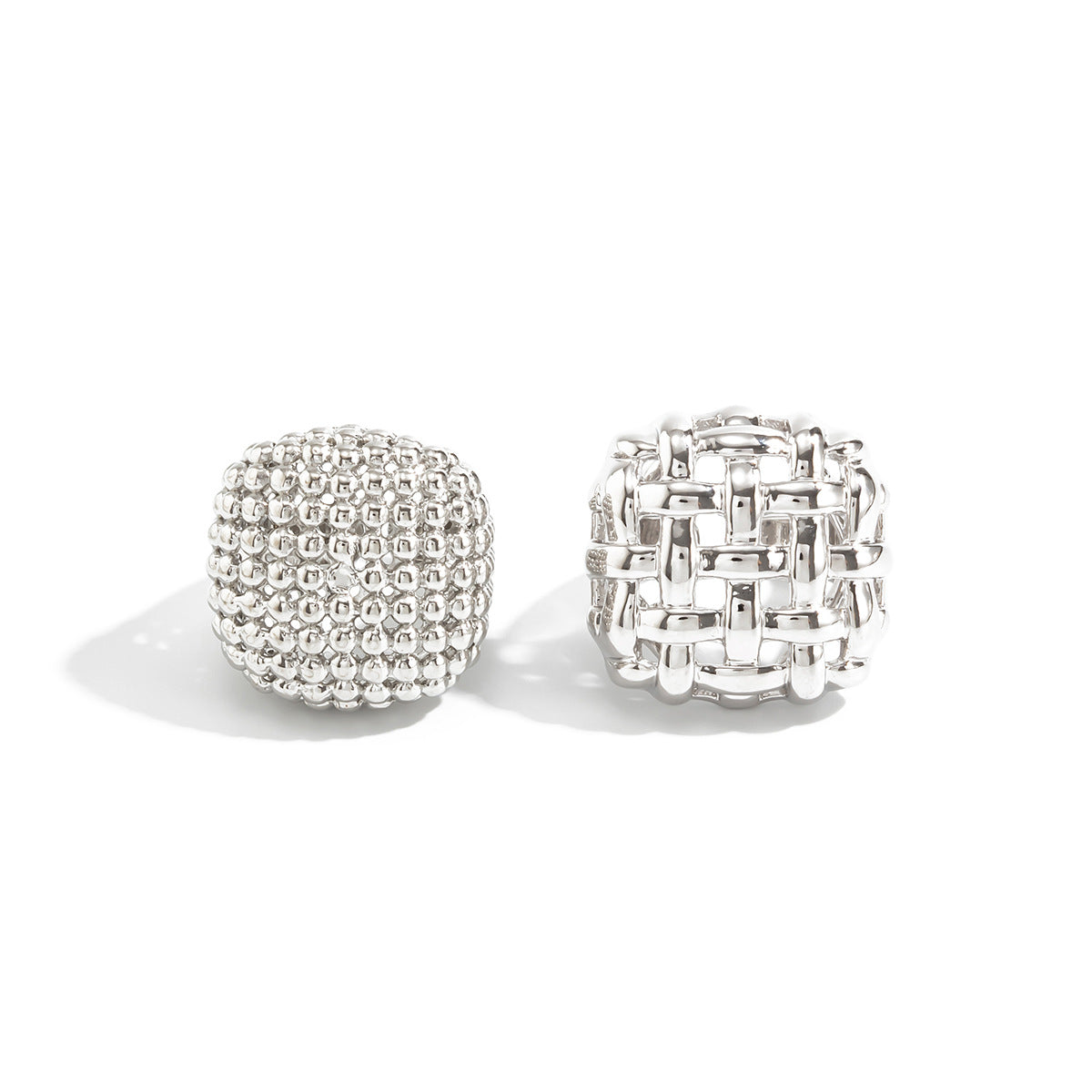 Planderful Statement Ring For Bold Fashion Lovers European Inspired Woven Mesh Alloy Design Vienna Verve