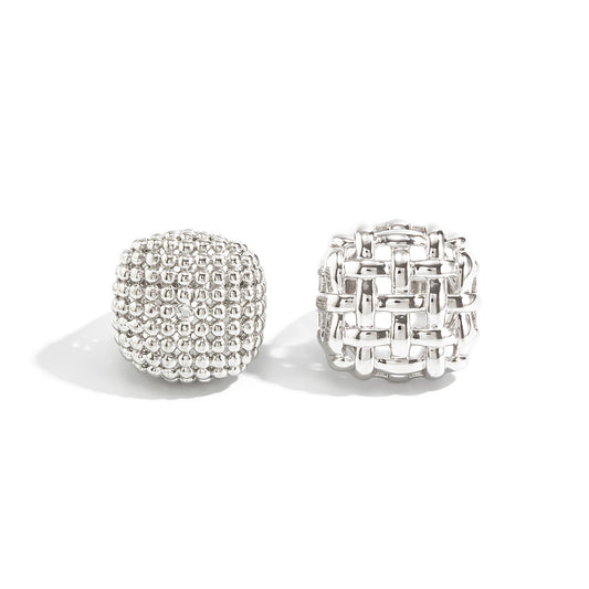 Planderful Statement Ring For Bold Fashion Lovers European Inspired Woven Mesh Alloy Design Vienna Verve