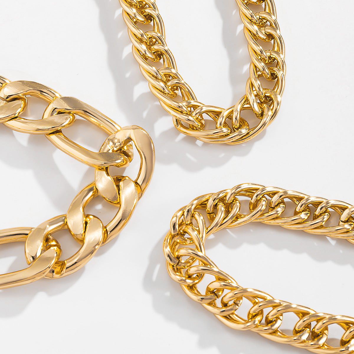 Planderful Vienna Verve Double Woven Punk Chain Bracelet For Women Statement Metal Jewelry