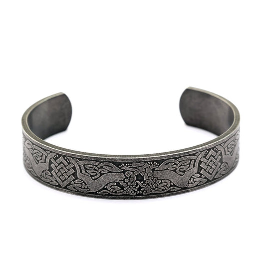 Planderful Viking Stainless Steel Bracelet For Men Vintage Totem CBracelet Durable Iconic Gift