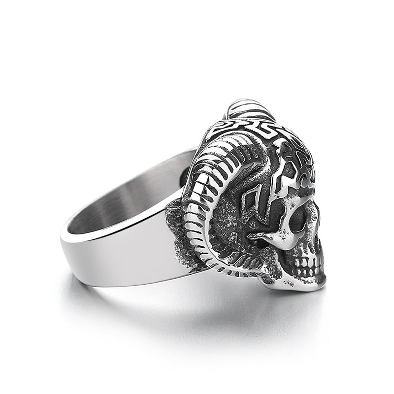 Steel Ring – Statement Gothic Punk Skull